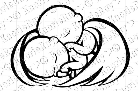 Angel baby/babies Vinyl Car Laptop Window Wall Decal | Multiple patterns