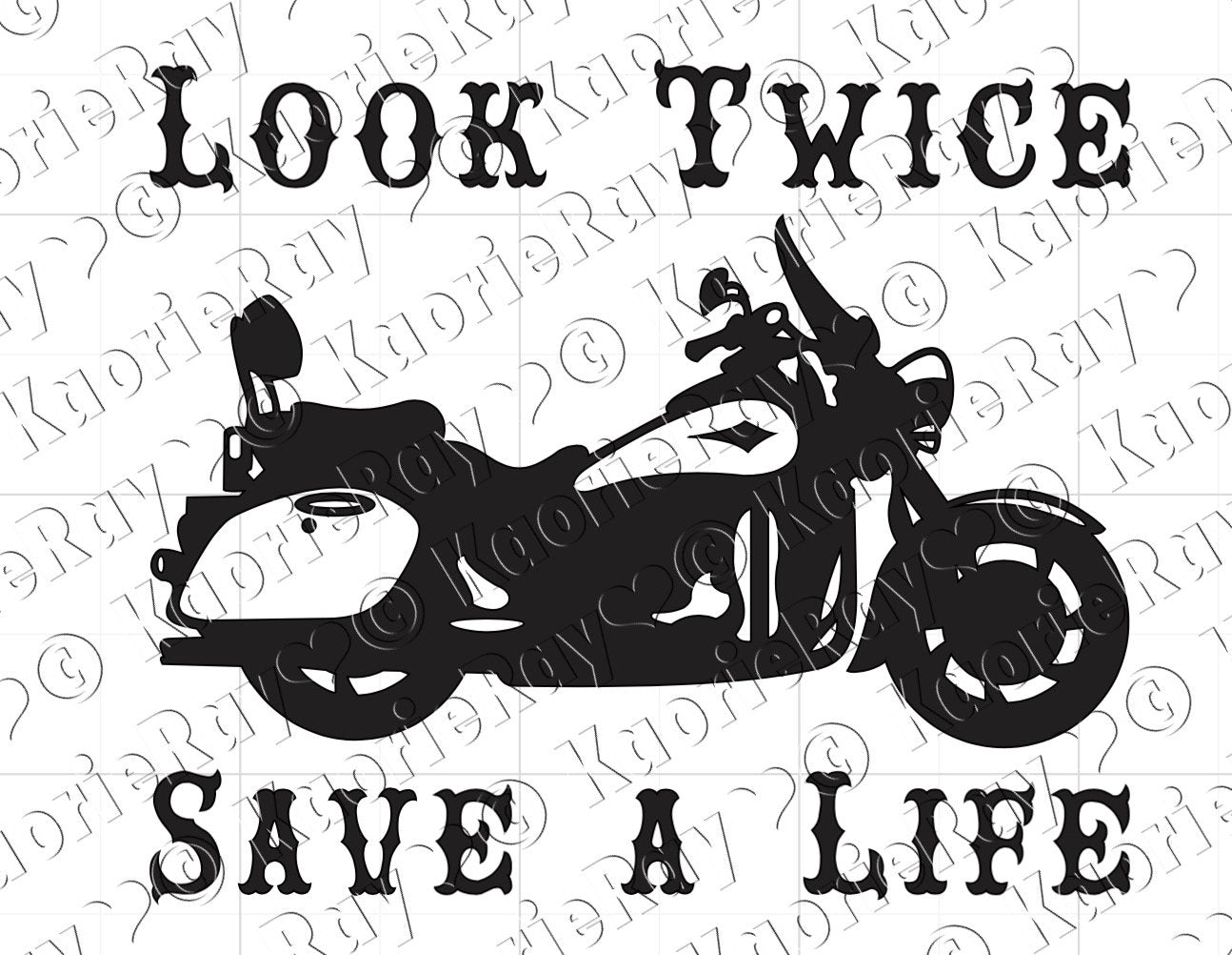 Look twice save a life Vinyl windows, cars, laptops, mugs, cups & walls